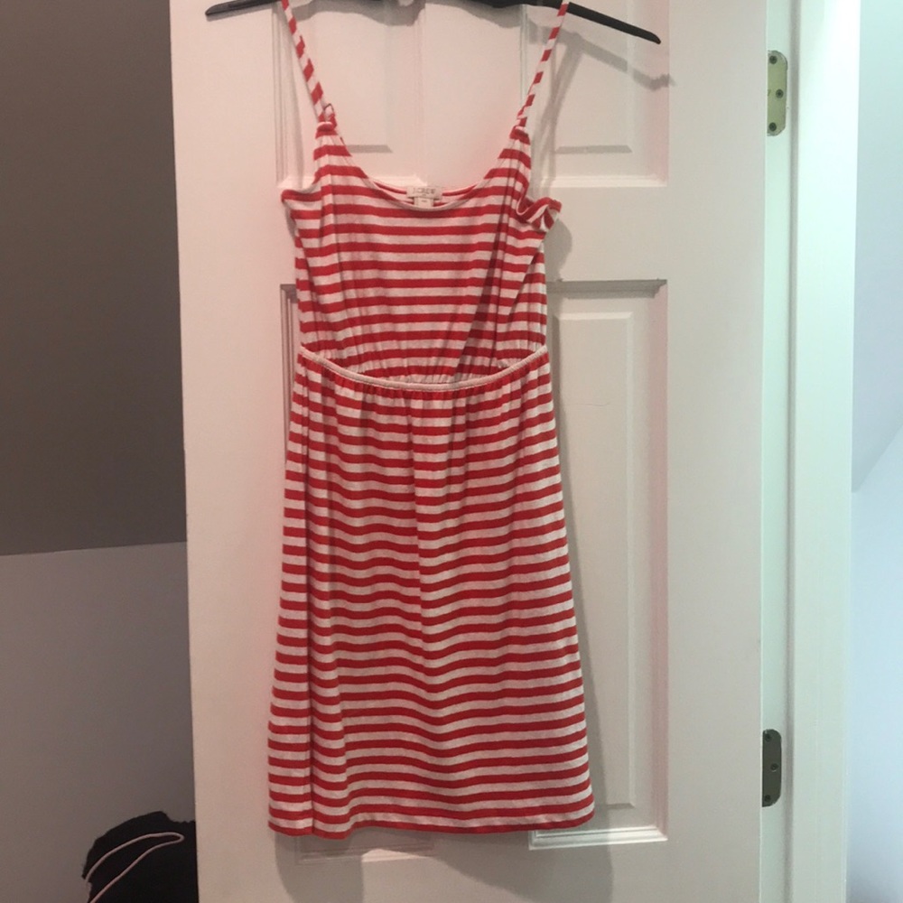 J. Crew XXS red and white striped dress